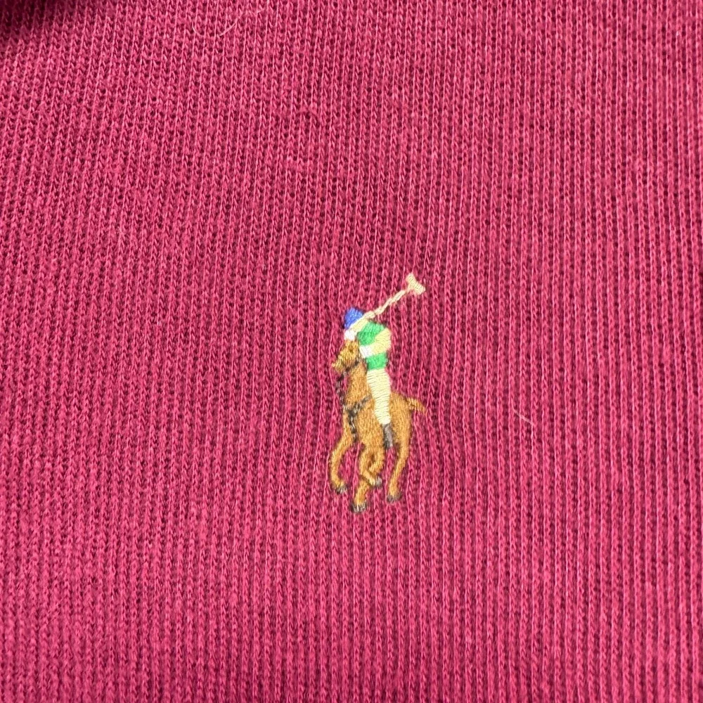 Polo Ralph Lauren Men's Burgundy Quarter Zip Flesh Pony Pullover‎ Shirt Size XLh
